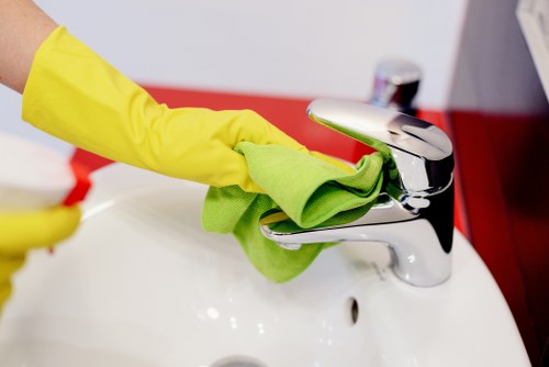 Professional cleaners working in an NW3 home interior